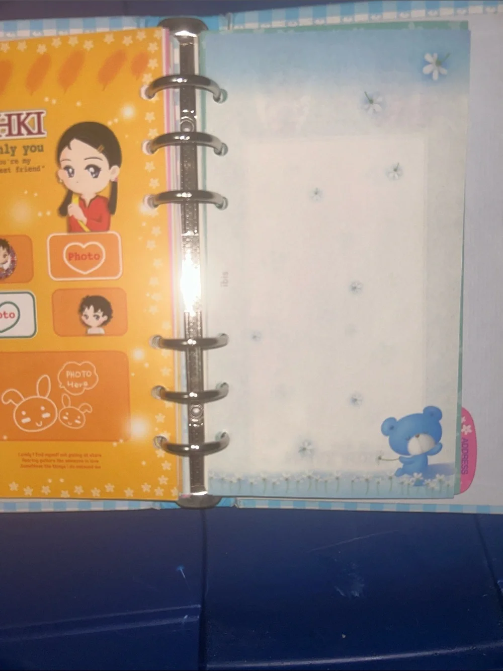 Blue Plaid Cute Girl Journal